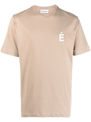 Etudes appliqué-logo organic-cotton T-shirt - Neutrals