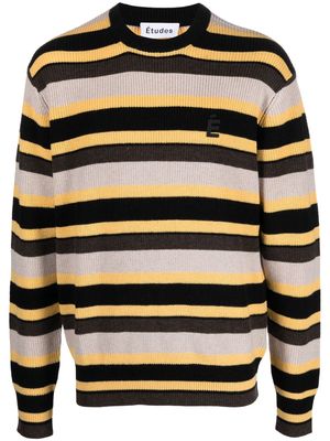 Etudes Boris striped knitted jumper - Neutrals