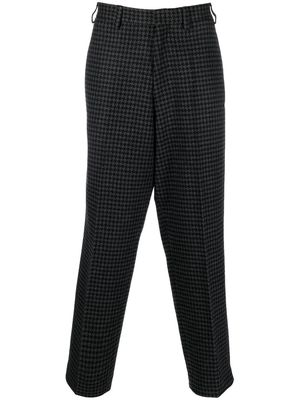 Etudes check-pattern straight-leg trousers - Grey
