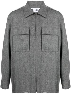 Etudes Communaute flannel shirt jacket - Grey