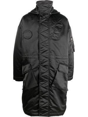 Etudes concealed hooded coat - Black