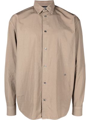 Etudes cotton button-up shirt - Brown