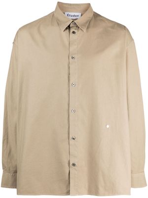 Etudes Destroyed Illusion cotton shirt - Brown