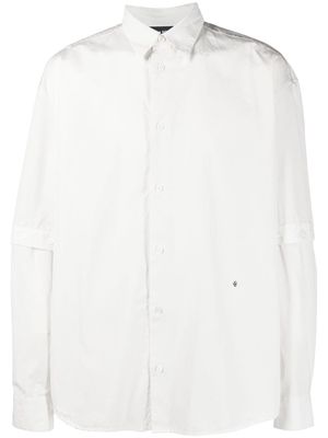Etudes detachable-sleeved cotton shirt - Neutrals