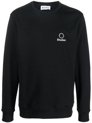 Etudes embroidered-logo organic cotton sweatshirt - Black
