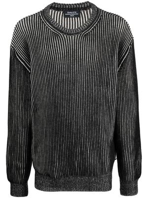Etudes faded rib-knit jumper - Black