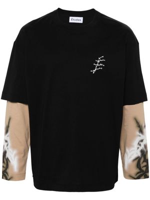 Etudes Goudron Thorns cotton T-shirt - Black