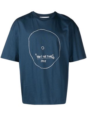 Etudes graphic-print cotton T-shirt - Blue
