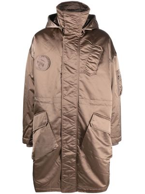Etudes hooded oversize coat - Brown