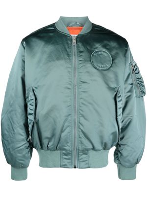 Etudes Horizon logo-patch bomber jacket - Blue
