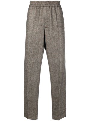 Etudes houndstooth-check wool trousers - Brown