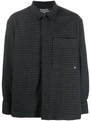 Etudes houndstooth knitted shirt - Black