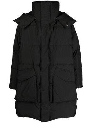 Etudes Ile detachable-hood padded coat - Black