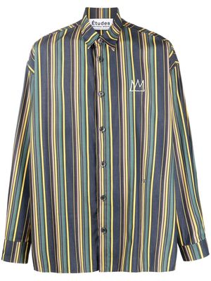 Etudes Illustion Nows The Time striped shirt - Green