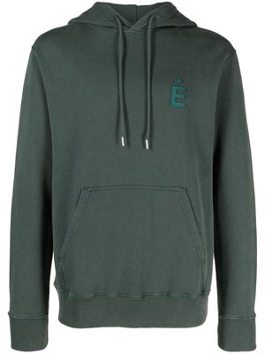 Etudes Klein logo-patch hoodie - Green