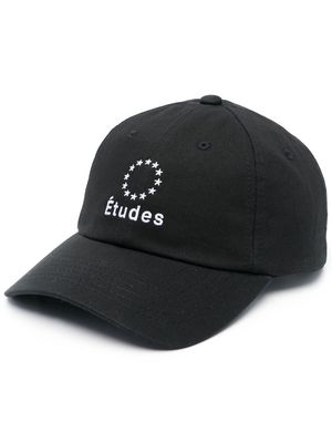 Etudes logo-embroidered cotton baseball cap - Black