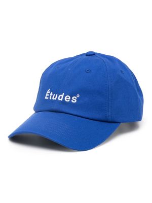 Etudes logo-embroidered cotton baseball cap - Blue