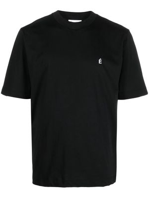 Etudes logo-embroidered oversize T-shirt - Black