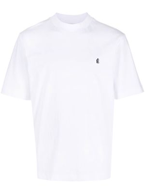 Etudes logo-embroidered oversize T-shirt - White