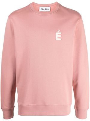 Etudes logo-patch cotton sweatshirt - Pink
