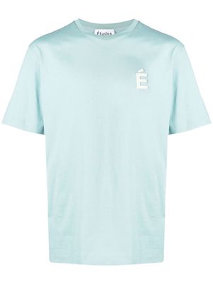 Etudes logo-patch organic cotton T-shirt - Blue