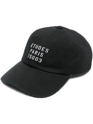 Etudes logo-print cotton cap - Black
