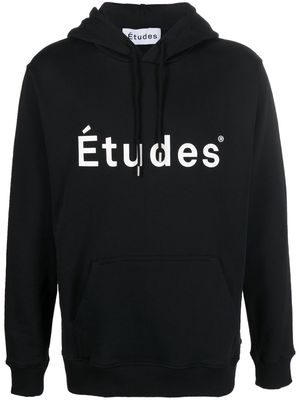 Etudes logo-print hoodie - Black
