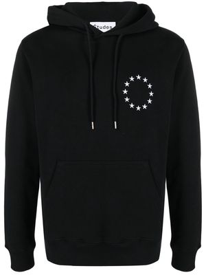 Etudes logo-print long-sleeve hoodie - Black