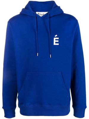 Etudes logo-print long-sleeve hoodie - Blue