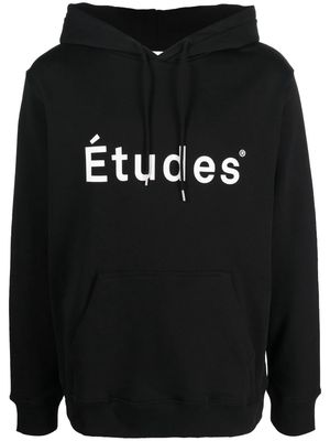 Etudes logo-print organic cotton hoodie - Black