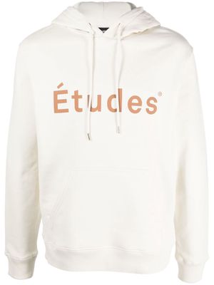 Etudes logo-print organic-cotton hoodie - Neutrals