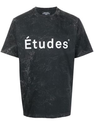 Etudes logo-print organic cotton T-shirt - Black