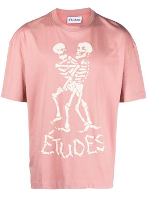 Etudes logo-print organic cotton T-shirt - Pink