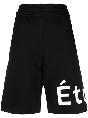 Etudes logo print shorts - Black