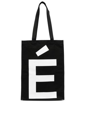 Etudes logo-print tote bag - Black