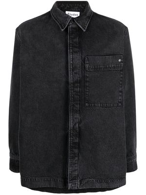 Etudes long-sleeve denim shirt - Black