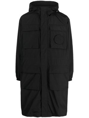 Etudes mid-length hooded jacket - Black