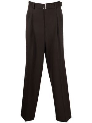 Etudes mid-rise straight-leg trousers - Brown