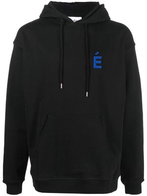 Etudes National patch organic-cotton hoodie - Black