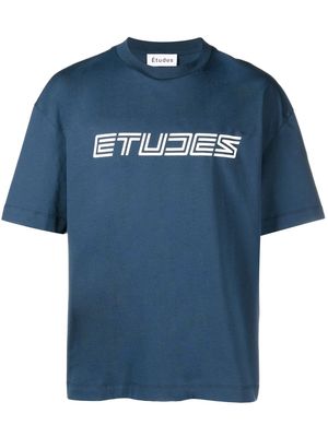 Etudes Railway Spirit organic cotton T-shirt - Blue