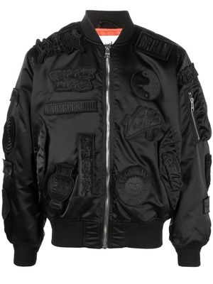 Etudes ruched tonal-patch bomber jacket - Black