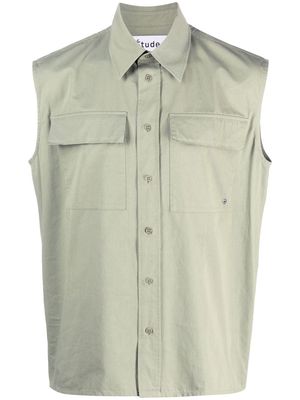 Etudes sleeveless cotton shirt - Green