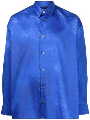 Etudes spray-effect satin shirt - Blue
