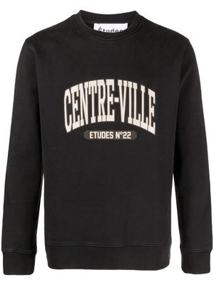 Etudes Story Centre Ville organic cotton sweatshirt - Black