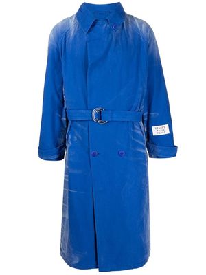 Etudes washed-effect trench coat - Blue