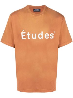 Etudes Wonder Études logo-print T-shirt - Brown