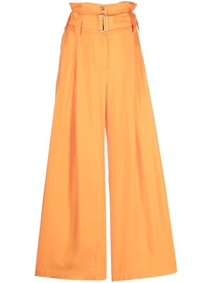 Eudon Choi wide-leg high-waisted trousers - Orange