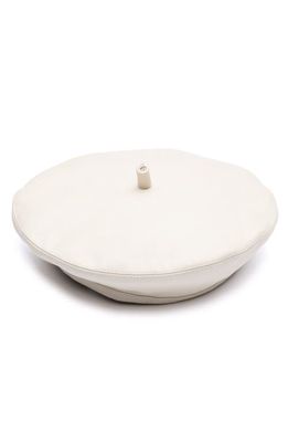 Eugenia Kim Carter Lambskin Leather Beret in Off White