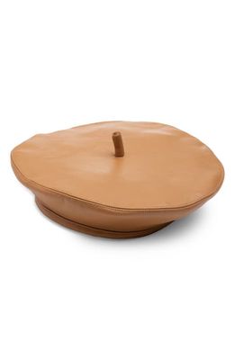 Eugenia Kim Carter Leather Beret in Camel