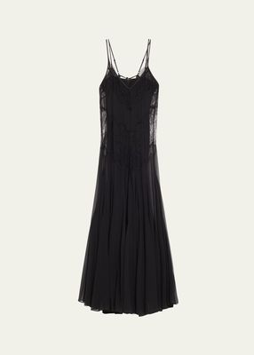 Eugenia Long Lace Paneled Gown